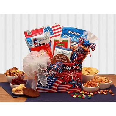 GBDS Stars & Stripes Forever Patriotic Gift Box - July 4th gift basket - patriotic gift basket