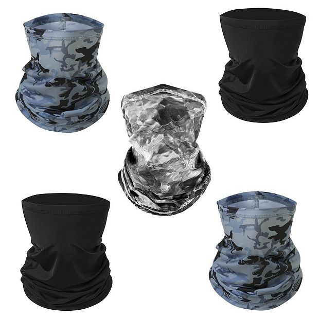 Neck Gaiter; Face Coverings for Men Women; Balaclava Face Mask for Fishing  Hiking Running Cycling Motorcycle Ski Snowboard (5 Packs - Three)