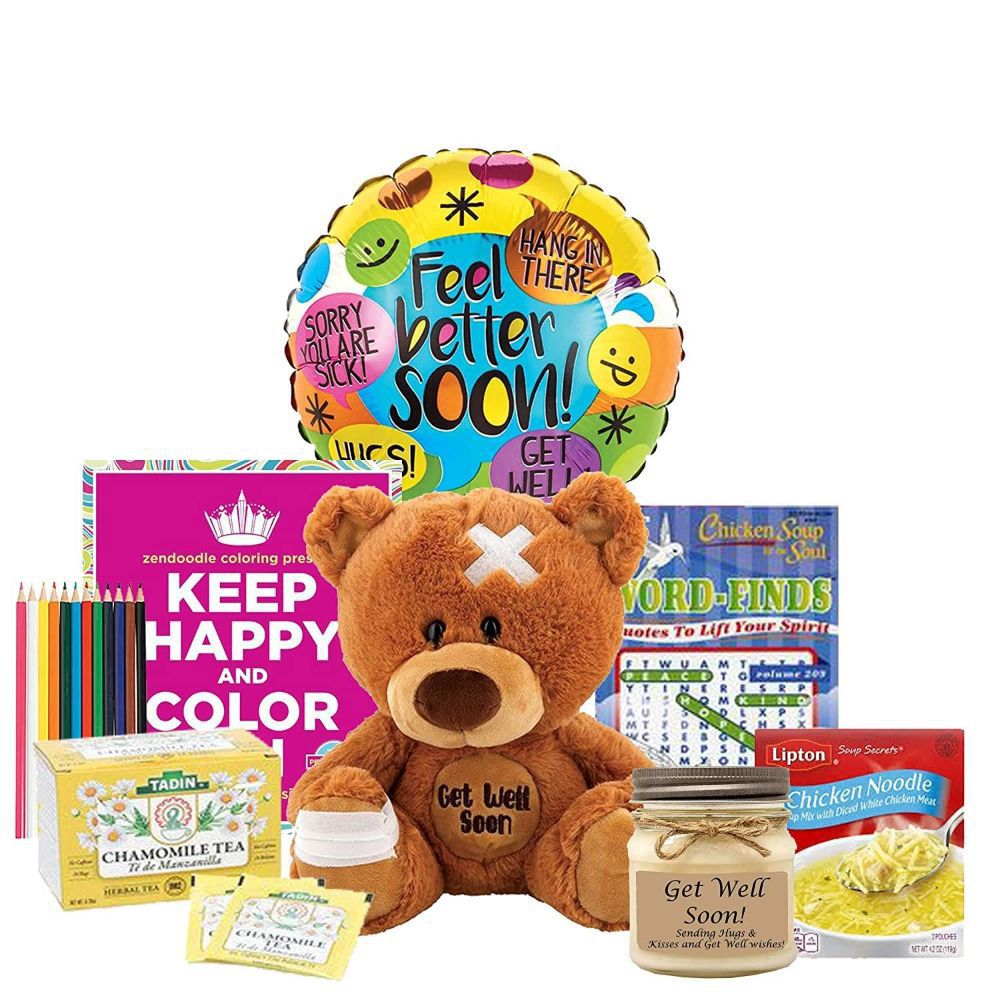 Get Well Soon Basket of Thoughtfulness & Comfort- get well soon