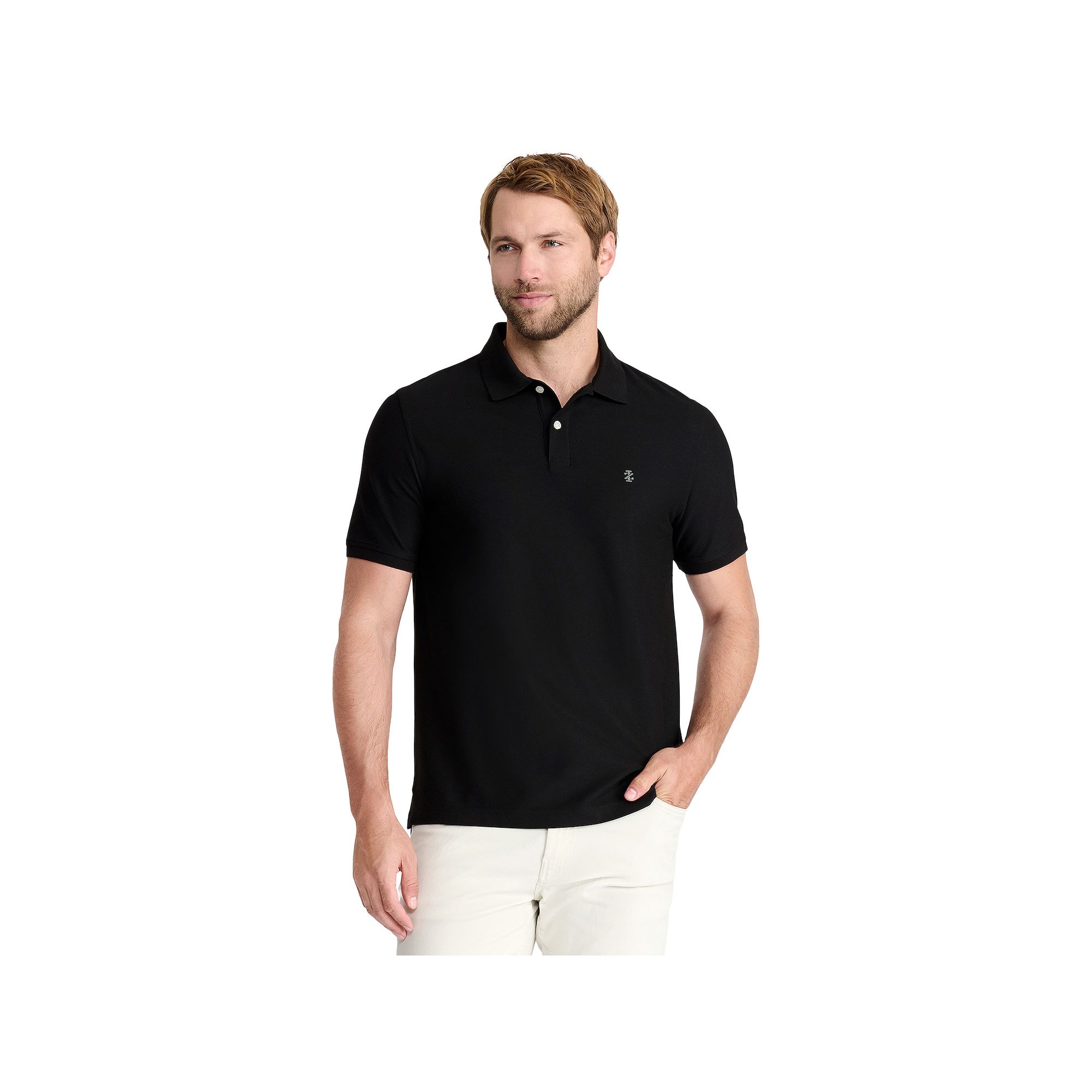 Mens IZOD Advantage Performance Solid Polo, Size: Small, Black
