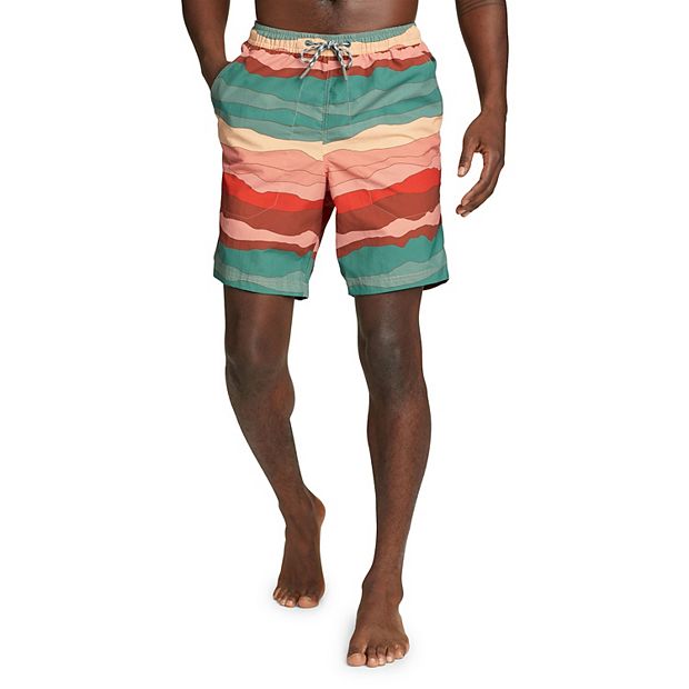 Men's Eddie Bauer 8 Tidal Pattern Swim Trunks