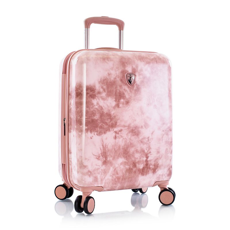Heys Tie Dye Hardside Spinner Luggage, Pink, 21 Carryon