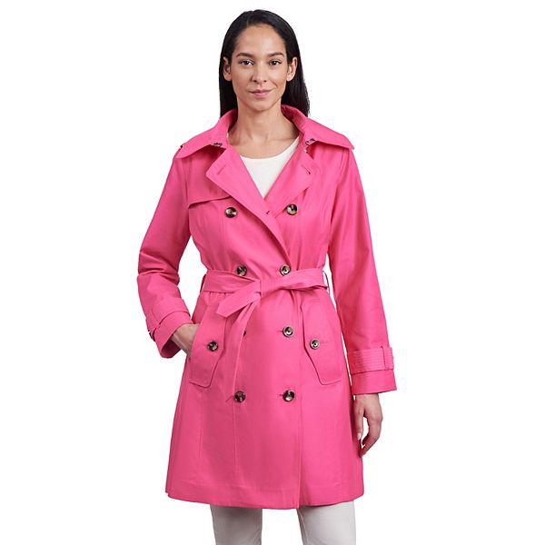 Women's London Fog Double-Breasted Trench Coat
