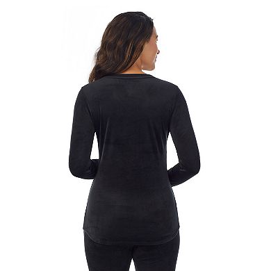 Women's Cuddl Duds® Stretch Velour Long Sleeve Top
