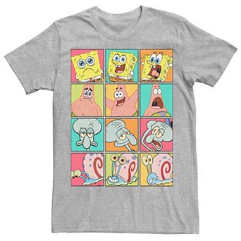 Men's Sponge Bob Expression Boxes Tee