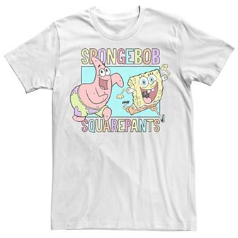 Men's Sponge Bob Happy Running With Patrick Tee
