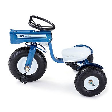 Tricam Ol' Blue Tractor Tricycle, 22" Steel Toddler Bike Kids Ride On Toy, Blue