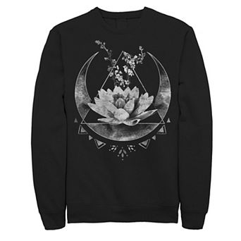 Men's Lotus Sitting On Crescent Moon Sweatshirt