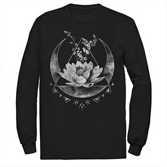 Men's Lotus Sitting On Crescent Moon Tee