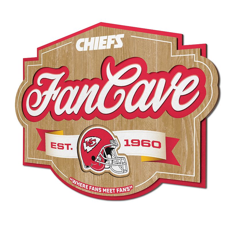 NFL Kansas City Chiefs Fan Cave Decorative Sign