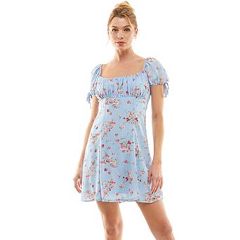 Juniors' As U Wish Back-Tie Puff Skater Dress