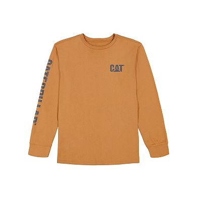 Men's Caterpillar CAT Foundation Trademark Banner Long Sleeve Tee