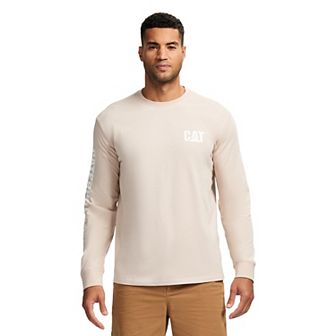 Men's Caterpillar CAT Foundation Trademark Banner Long Sleeve Tee