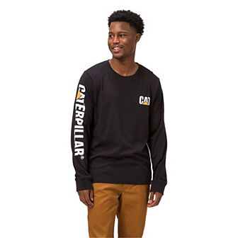 Men's Caterpillar CAT Foundation Trademark Banner Long Sleeve Tee