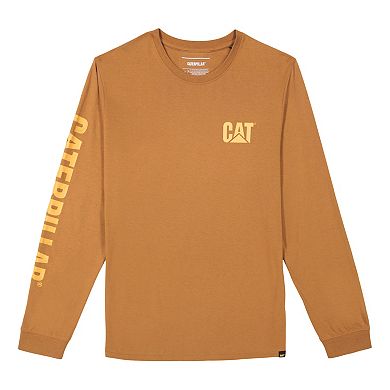 Men's Caterpillar CAT Foundation Trademark Banner Long Sleeve Tee