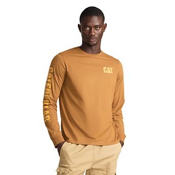 Men's Caterpillar CAT Foundation Trademark Banner Long Sleeve Tee