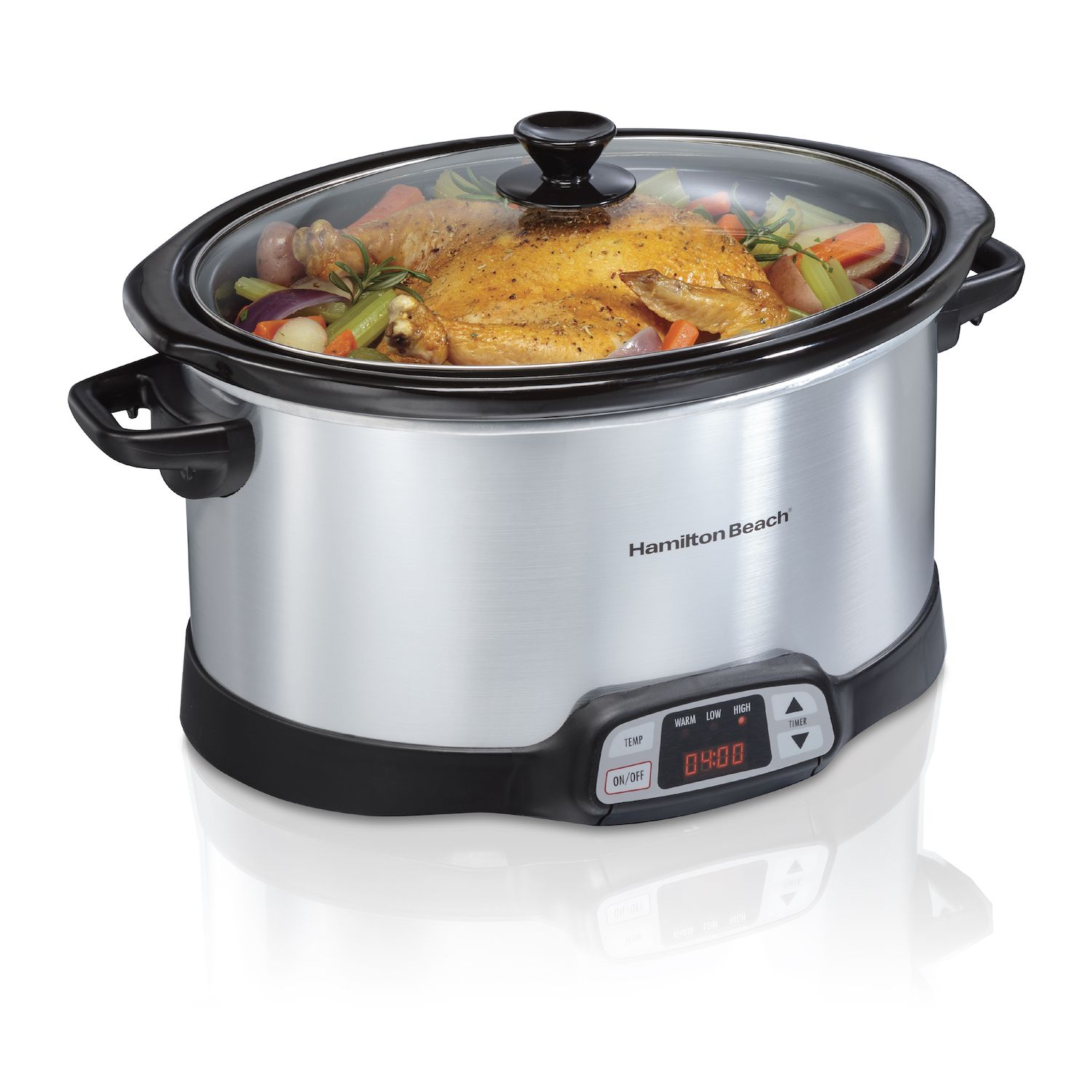 Magnifique 4-Quart Casserole Manual Slow Cooker with Keep Warm Setting - Perfect Kitchen Small Appliance for Family Dinners