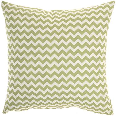 Mina Victory Leaves & Chevron Multicolor Outdoor Throw Pillow