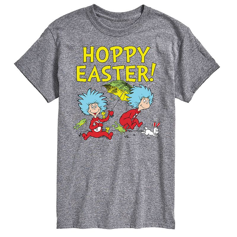 UPC 197501495227 product image for Big & Tall Dr Seuss Hoppy Easter Tee, Men's, Size: XXL Tall, Gray | upcitemdb.com