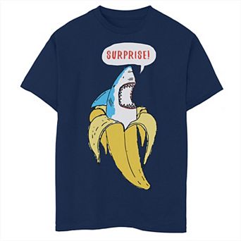 Boys 6-20 Surprise Banana Shark Graphic Tee