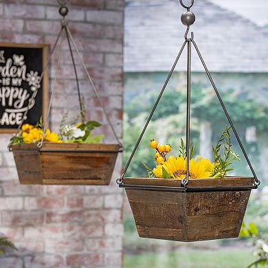 Square Planter Wall Decor 2-piece Set