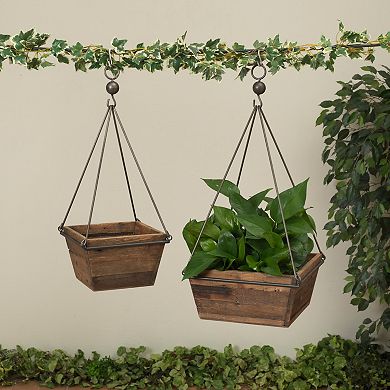 Square Planter Wall Decor 2-piece Set
