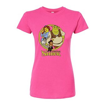 Juniors' Shrek Group Fitted Tee