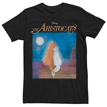 Disney's The Aristocats Men's Duchess & Thomas Night Sky Portrait Graphic Tee