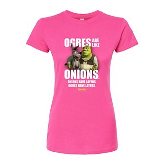 Juniors' Shrek Like Onions Fitted Tee