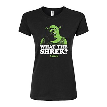 Juniors' Shrek What the Shrek Fitted Tee