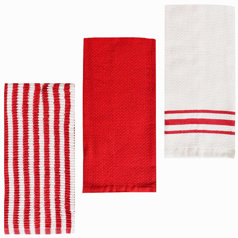 KitchenAid Albany Kitchen Towel, Set of 4 - Passion Red