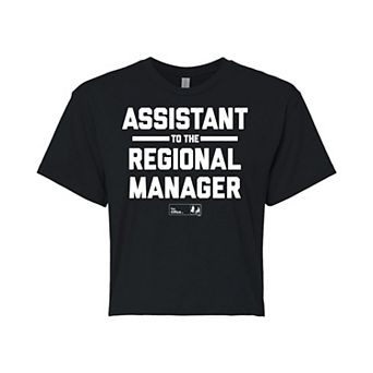 Juniors' The Office Regional Manager Cropped Tee