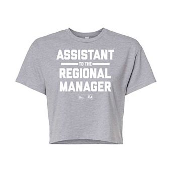 Juniors' The Office Regional Manager Cropped Tee