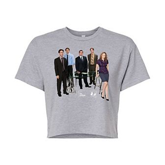 Juniors' The Office Cast Photo Cropped Tee