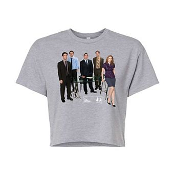 Juniors' The Office Cast Photo Cropped Tee