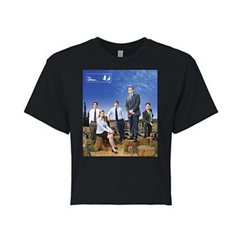 Juniors' The Office Cast Photo Cropped Tee