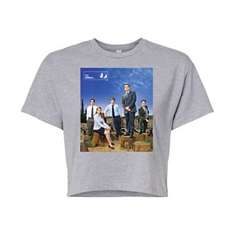 Juniors' The Office Cast Photo Cropped Tee