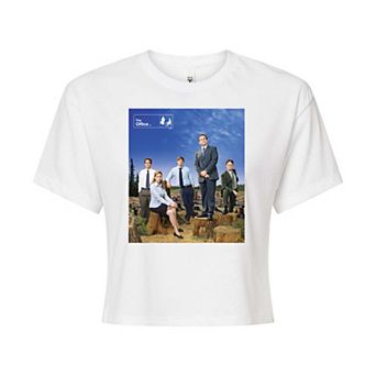 Juniors' The Office Cast Photo Cropped Tee