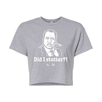 Juniors' The Office Did I Stutter Cropped Tee