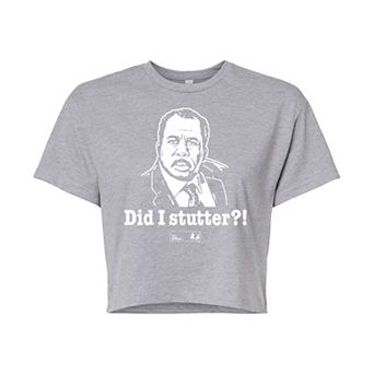 Juniors' The Office Did I Stutter Cropped Tee