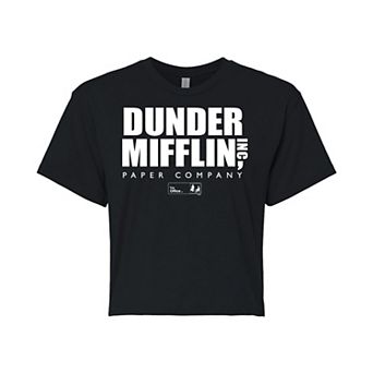 Juniors' The Office Logo Cropped Tee