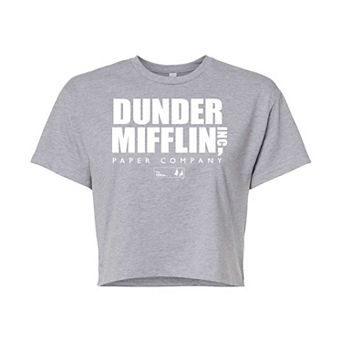 Juniors' The Office Logo Cropped Tee