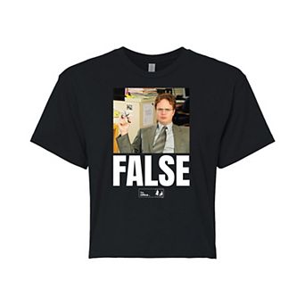 Juniors' The Office Dwight False Cropped Tee