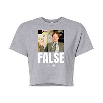 Juniors' The Office Dwight False Cropped Tee