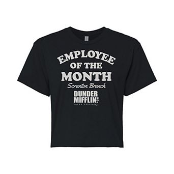 Juniors' The Office Employee Of The Month Club Cropped Tee
