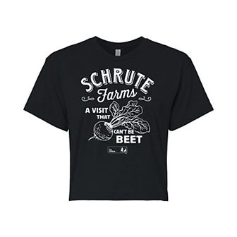 Juniors' The Office Schrute Farms Cropped Tee