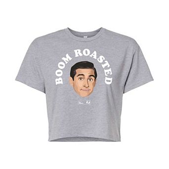 Juniors' The Office Boom Roasted Cropped Tee