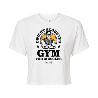 Juniors' The Office Dwight Cropped Tee