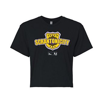 Juniors' The Office Scrantonicity Cropped Tee