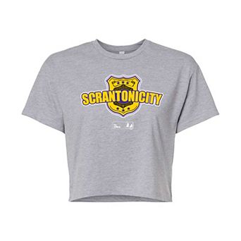 Juniors' The Office Scrantonicity Cropped Tee
